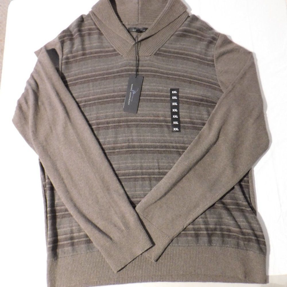 Marc Anthony Sweater Pullover Merino Wool & Cashmere Cotton Size XXL NEW